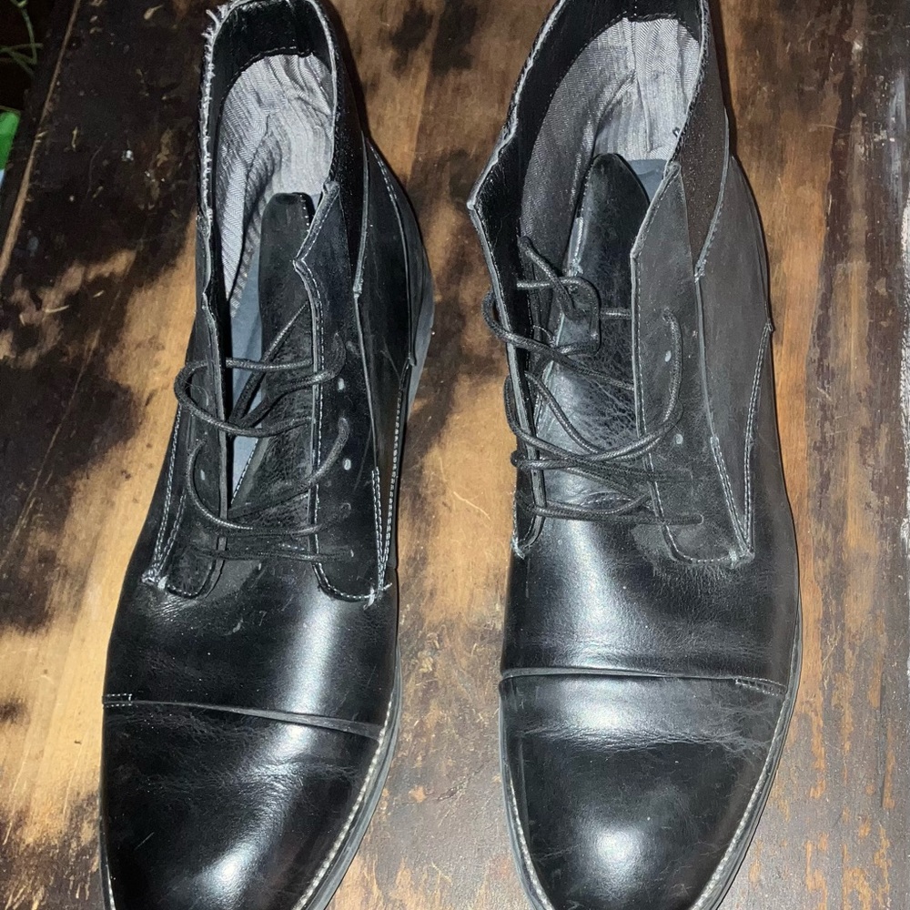 Steve Madden Radon Cap Toe Leather Boot Brogan